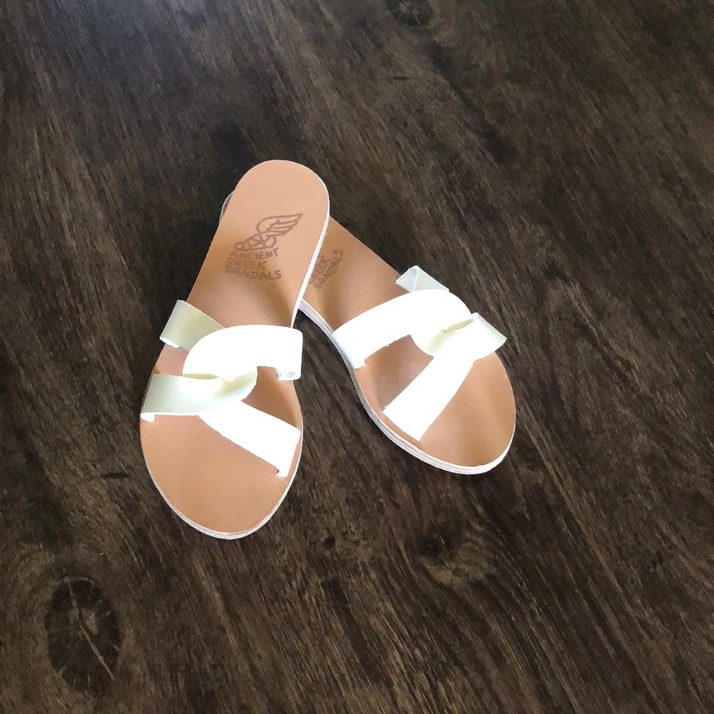 Ancient Greek Sandals Desmos White Flats size 36